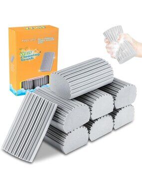 8-Pack Magic Cleaning Sponges for Dusting, Baseboards, Blinds & Mirrors